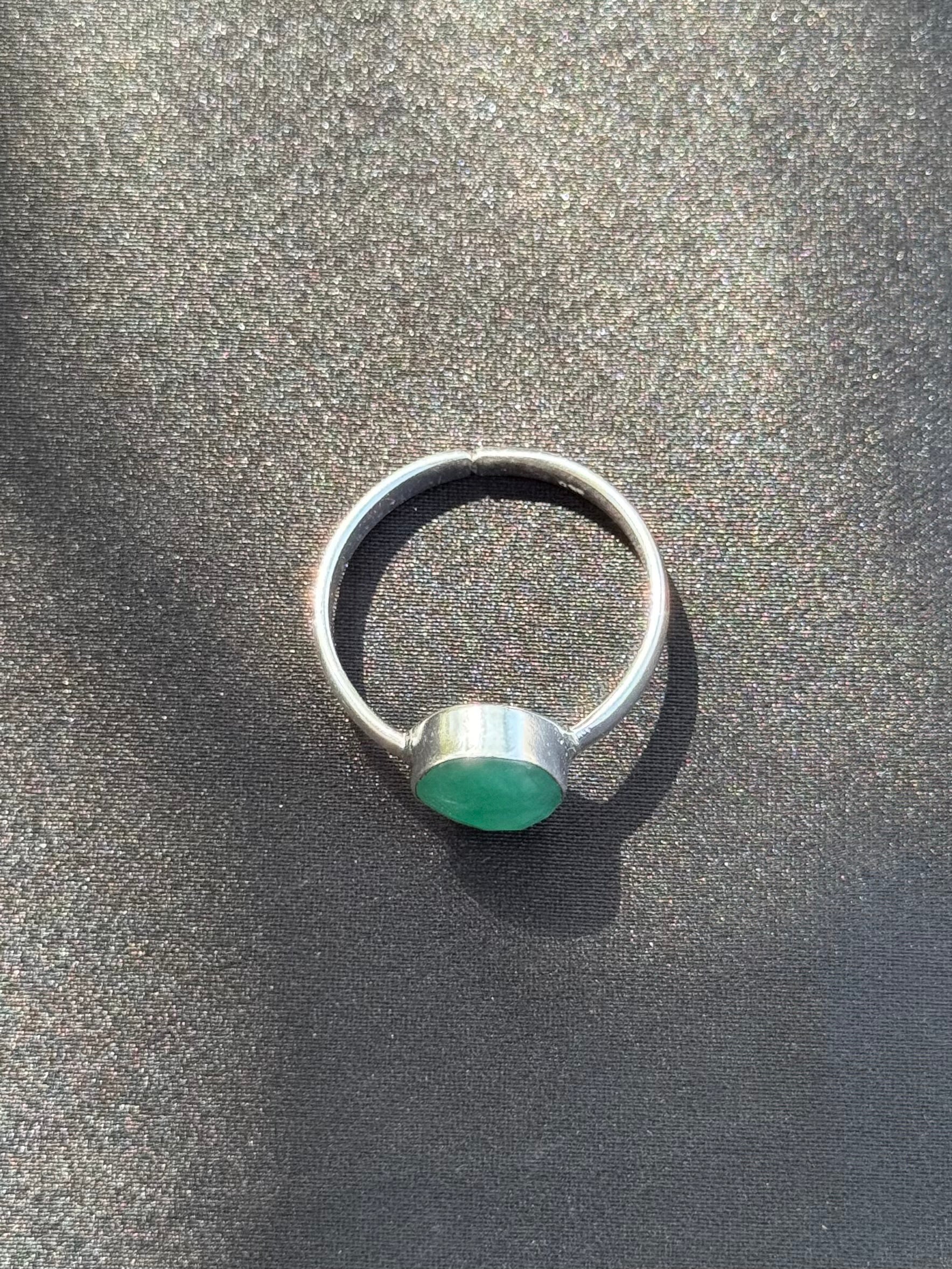 Emerald Adjustable Ring