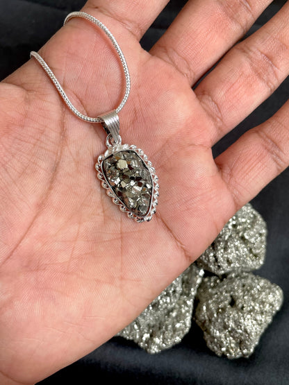 Raw Pyrite Pendant