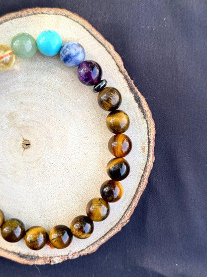 7 Chakra - Tiger Eye Bracelet