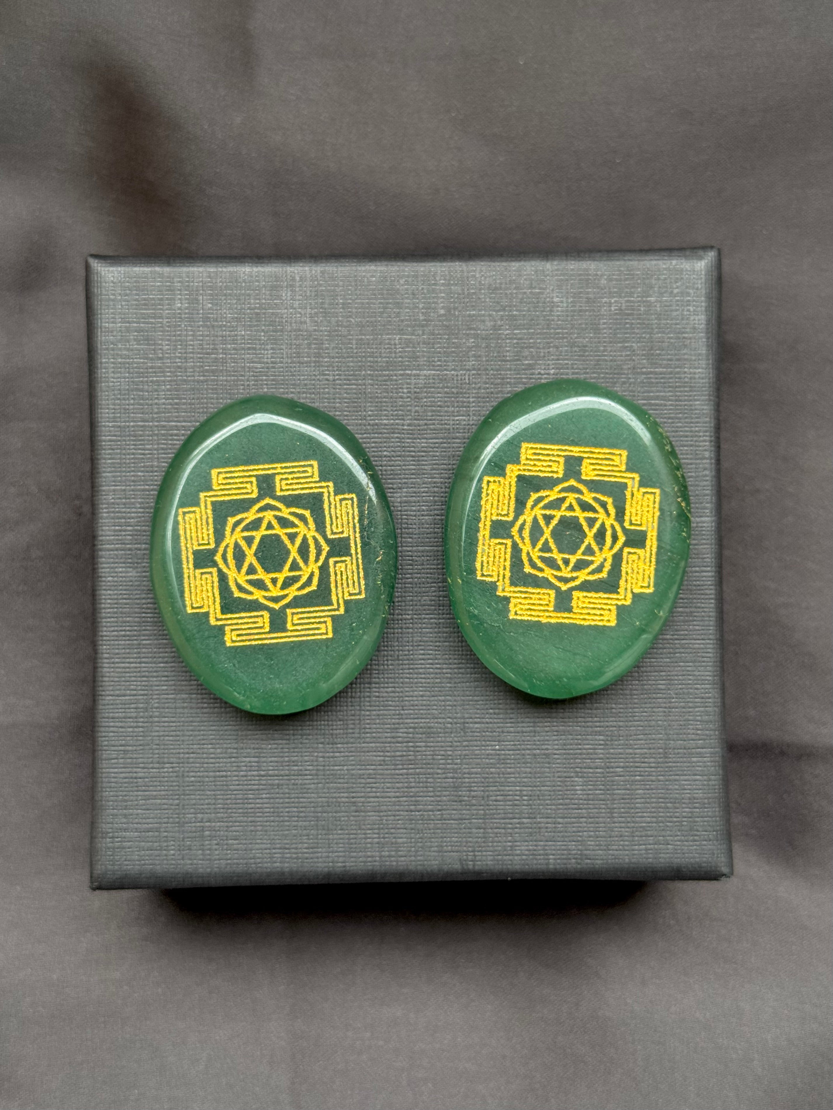 Lakshmi Ji and Shri Yantra Jade Coin