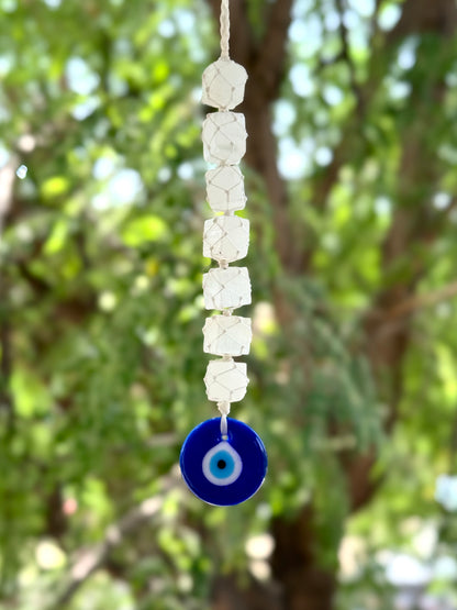 Selenite Evil Eye Hanging