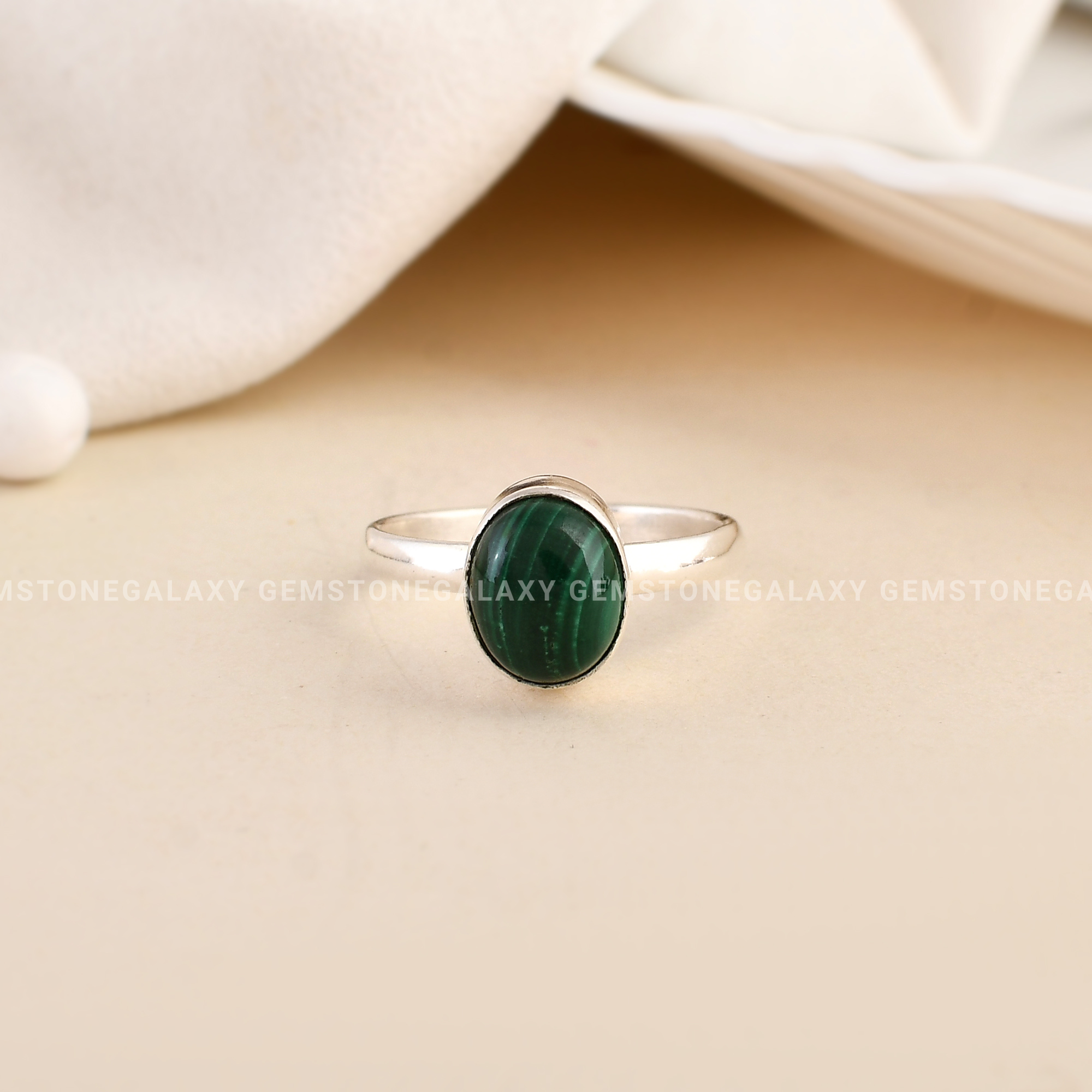 Malachite Adjustable Ring