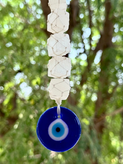 Selenite Evil Eye Hanging