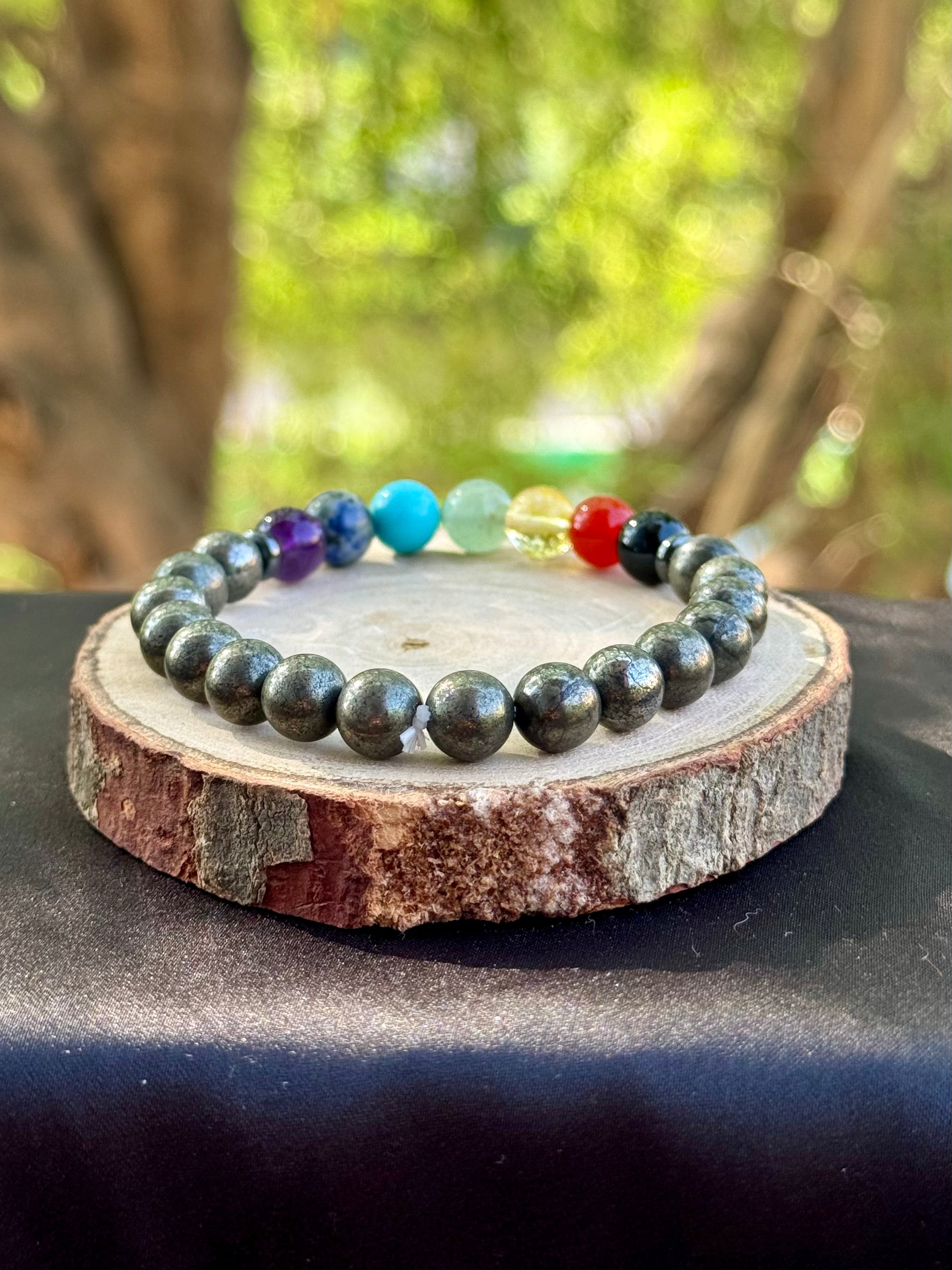 7 Chakra - Pyrite Bracelet