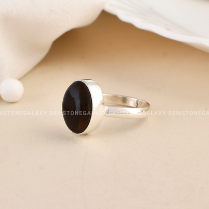 Smoky Quartz Adjustable Ring