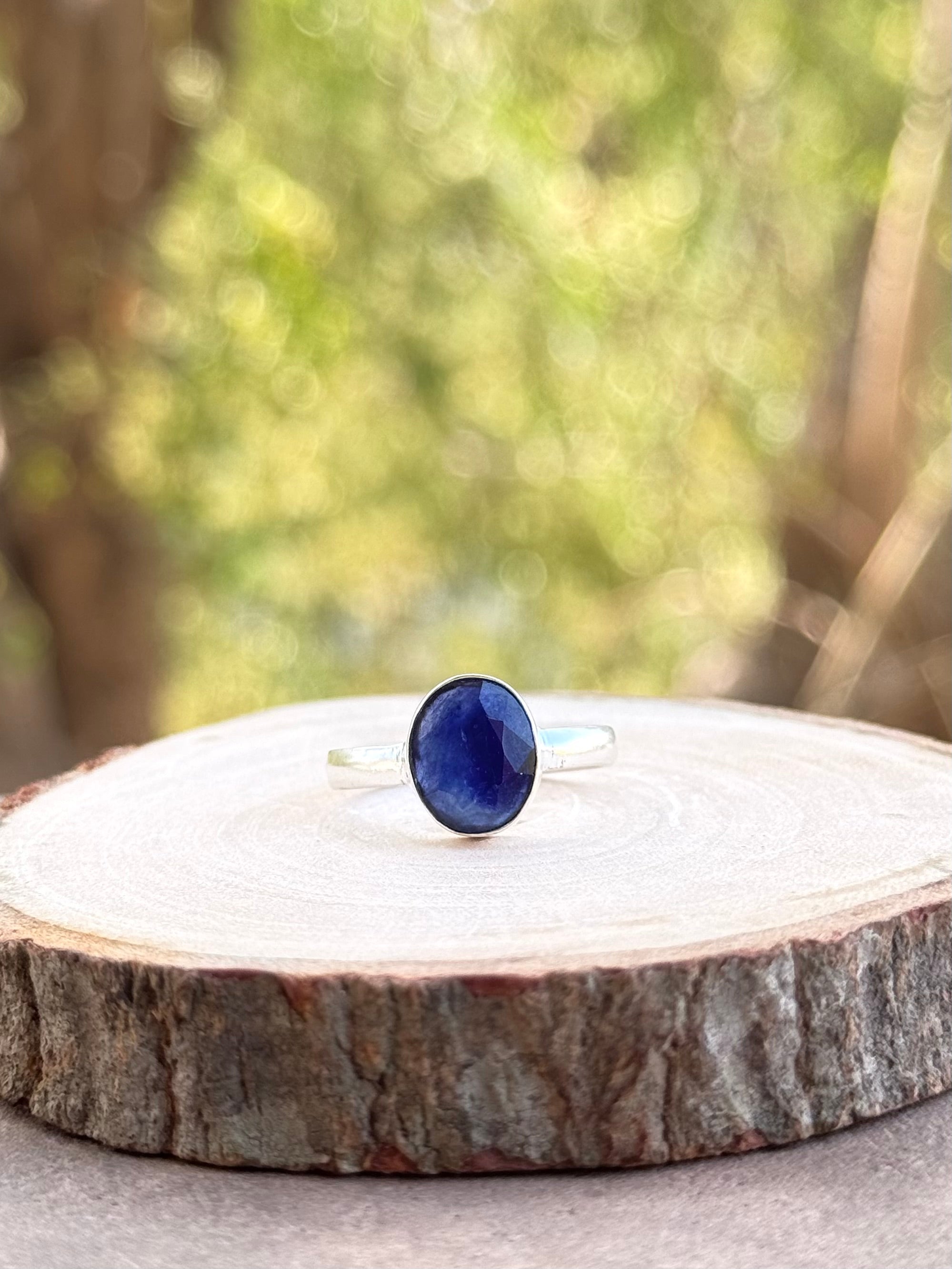 Blue Sapphire (Neelam) Adjustable Ring