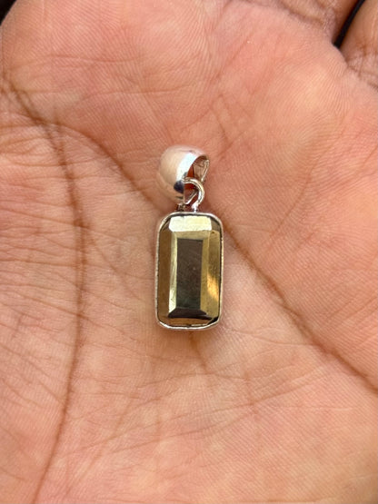 Pyrite Rectangle Pendant