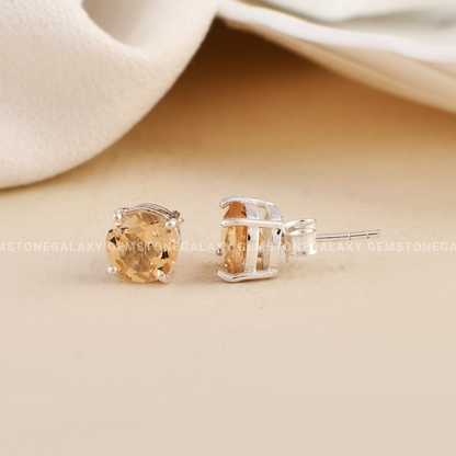 Citrine Stud Earrings