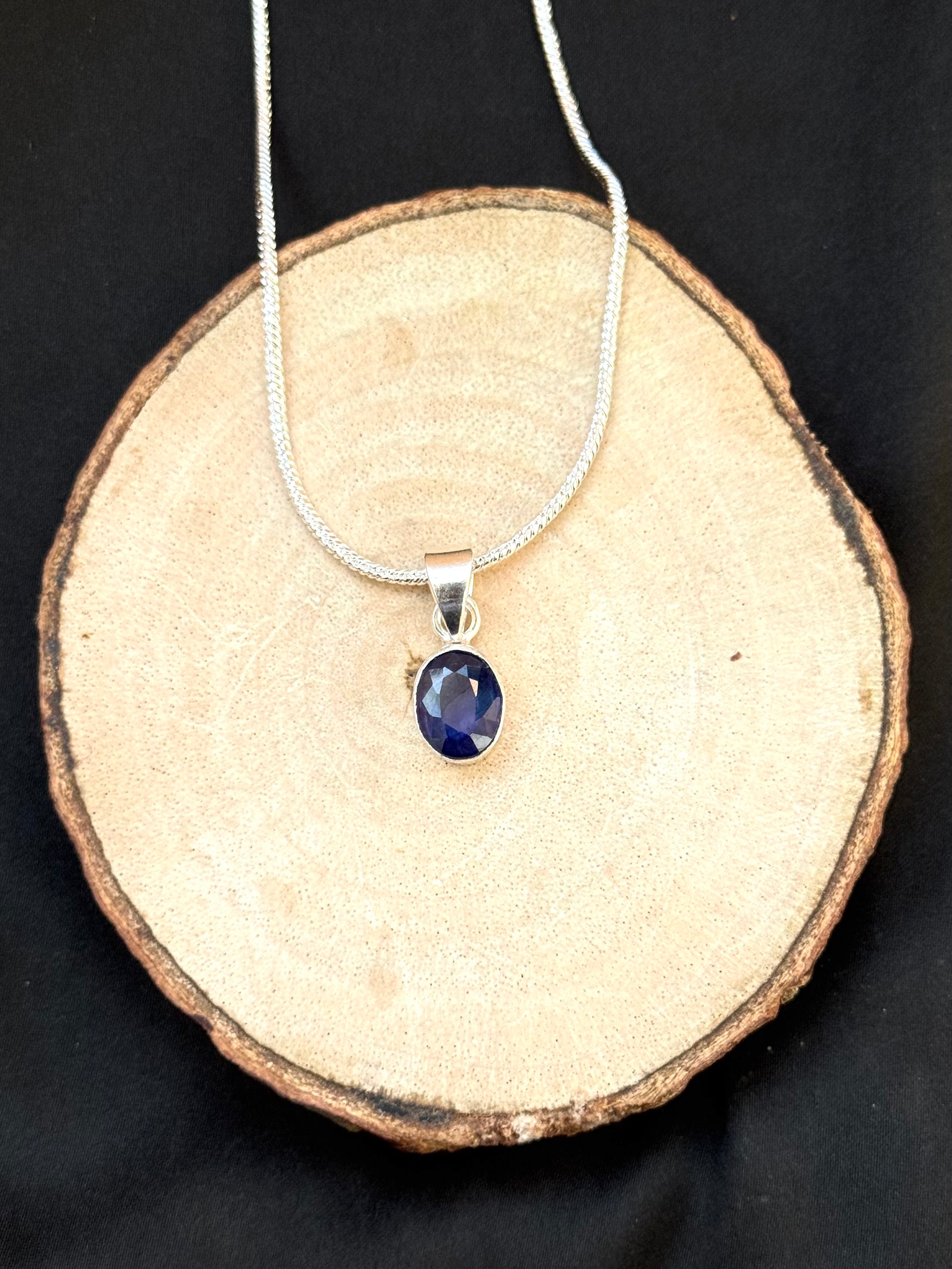 Blue Sapphire (Neelam) Pendant