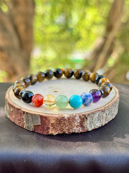 7 Chakra - Tiger Eye Bracelet