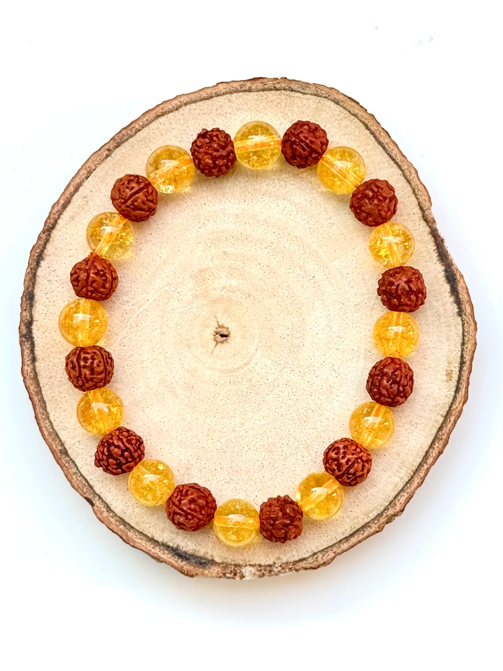 Citrine - Rudraksha Bracelet