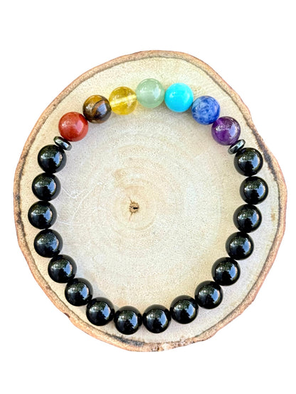 7 Chakra - Black Tourmaline Bracelet