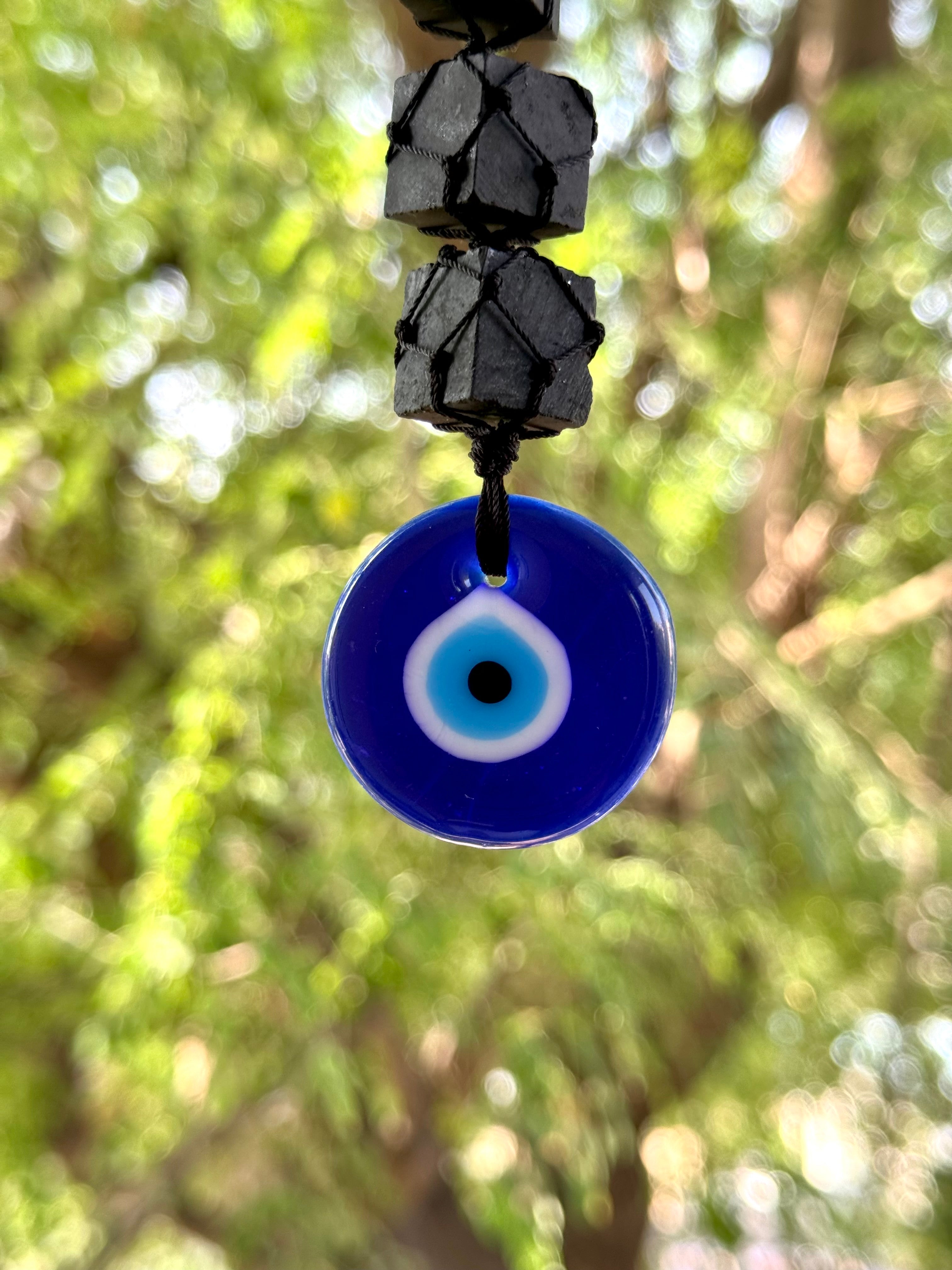 Black Tourmaline Evil Eye Hanging