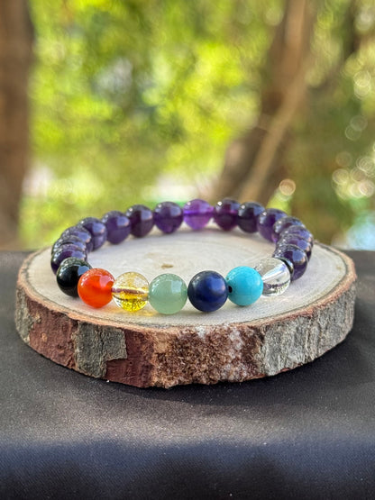 7 Chakra - Amethyst Bracelet