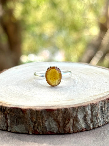 Yellow Sapphire (Pukhraj) Adjustable Ring