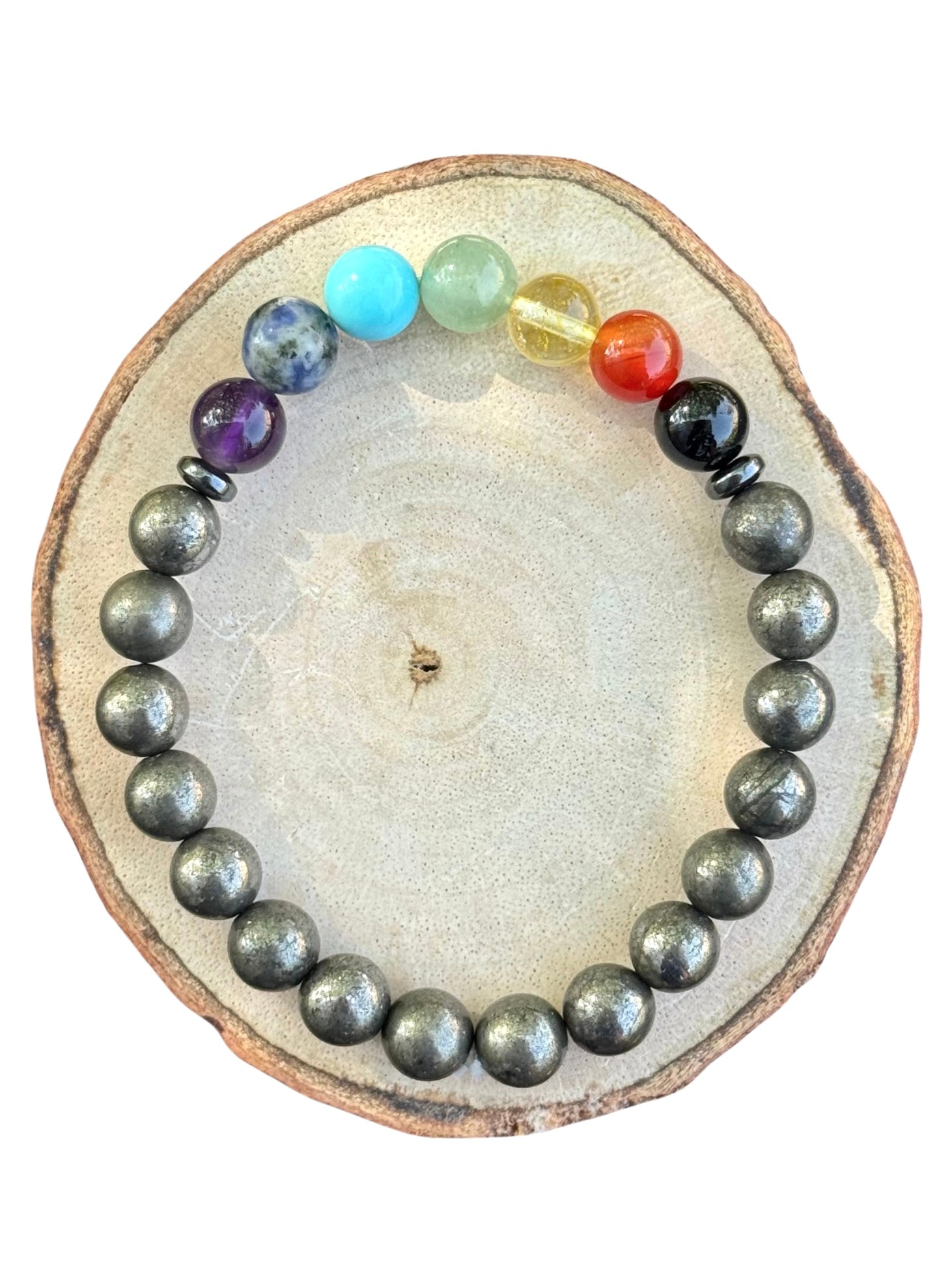 7 Chakra - Pyrite Bracelet