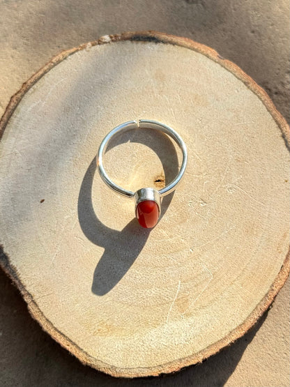 Red Coral (Moonga) Adjustable Ring