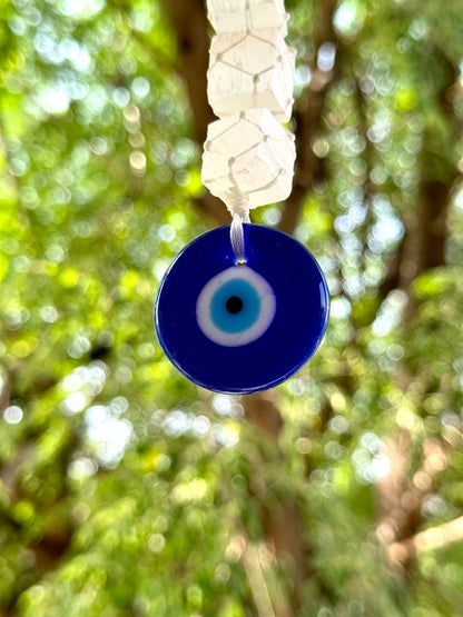 Selenite Evil Eye Hanging