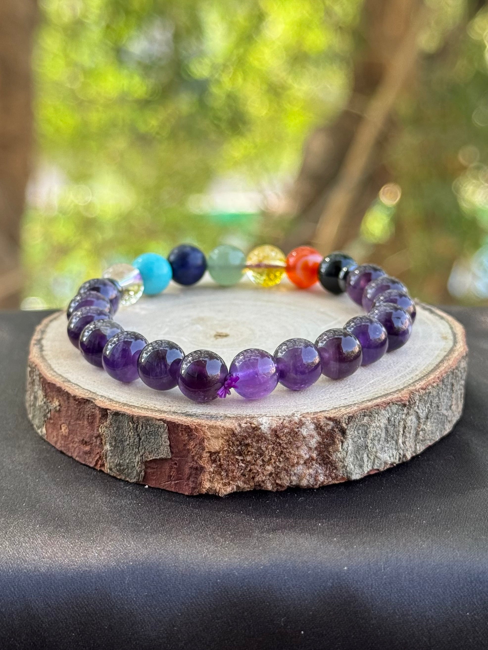 7 Chakra - Amethyst Bracelet