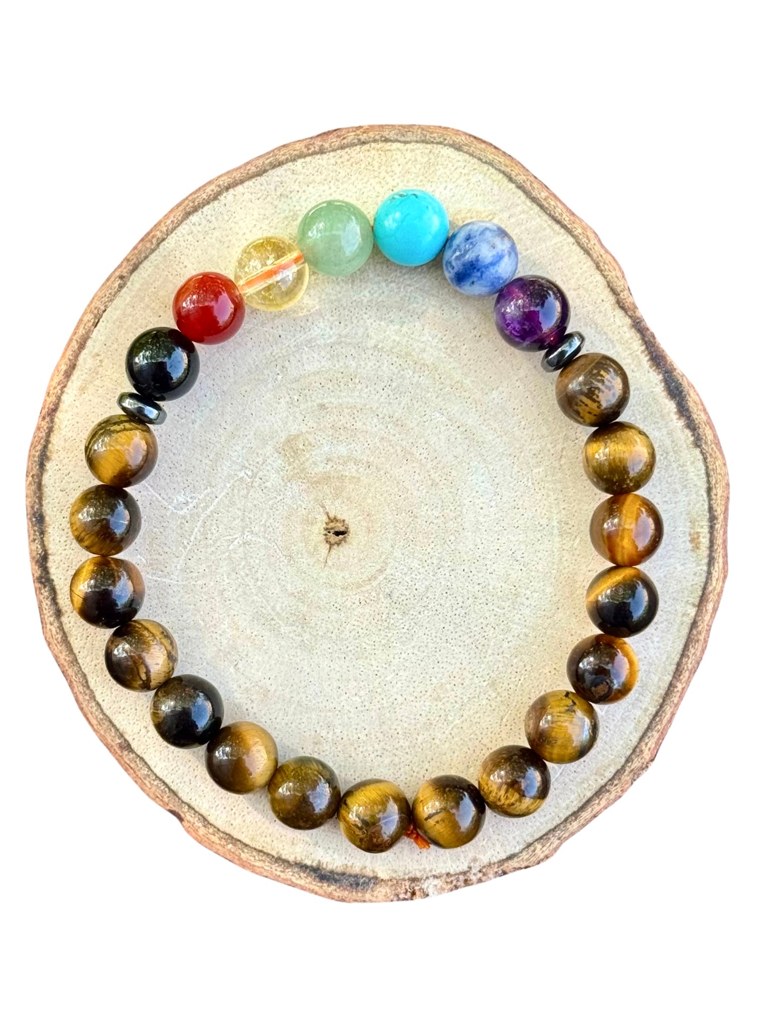 7 Chakra - Tiger Eye Bracelet