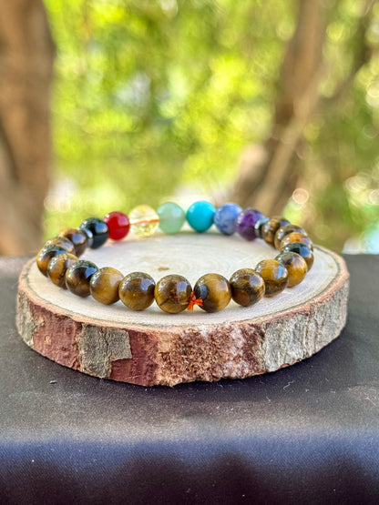 7 Chakra - Tiger Eye Bracelet