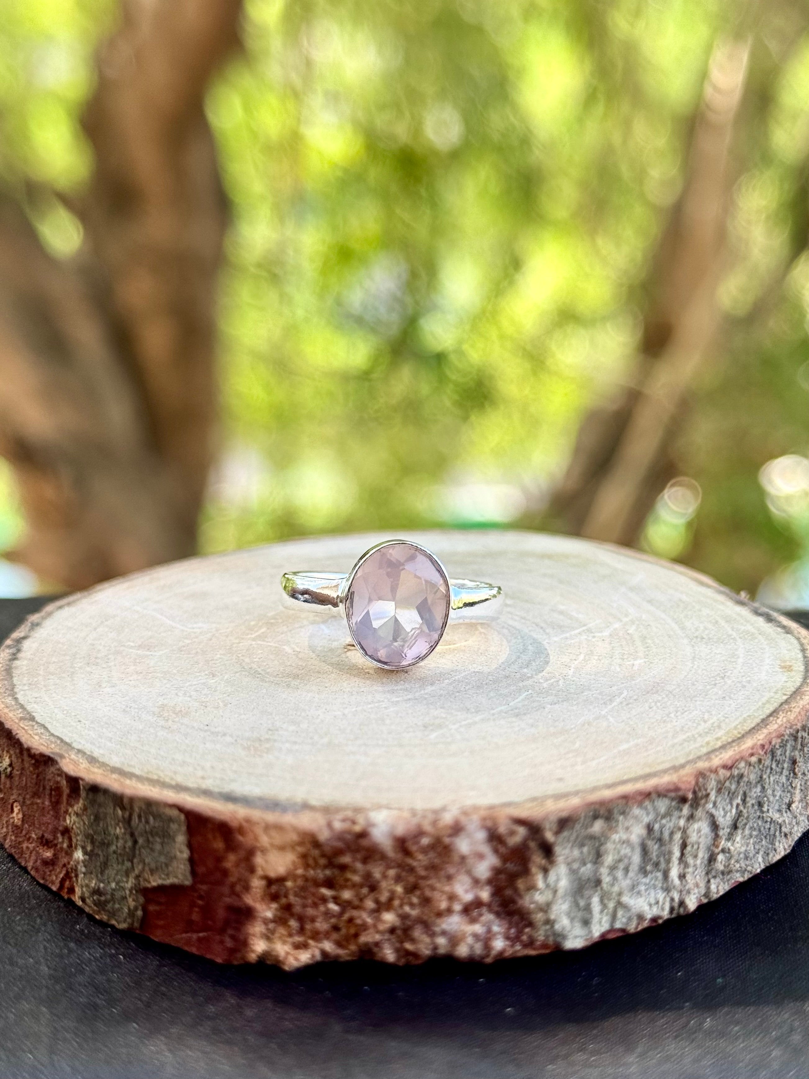 Rose Quartz Adjustable Ring