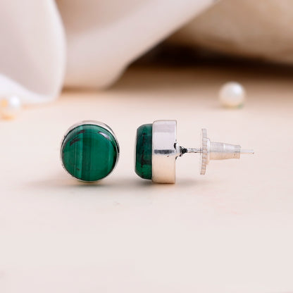 Malachite Stud Earrings