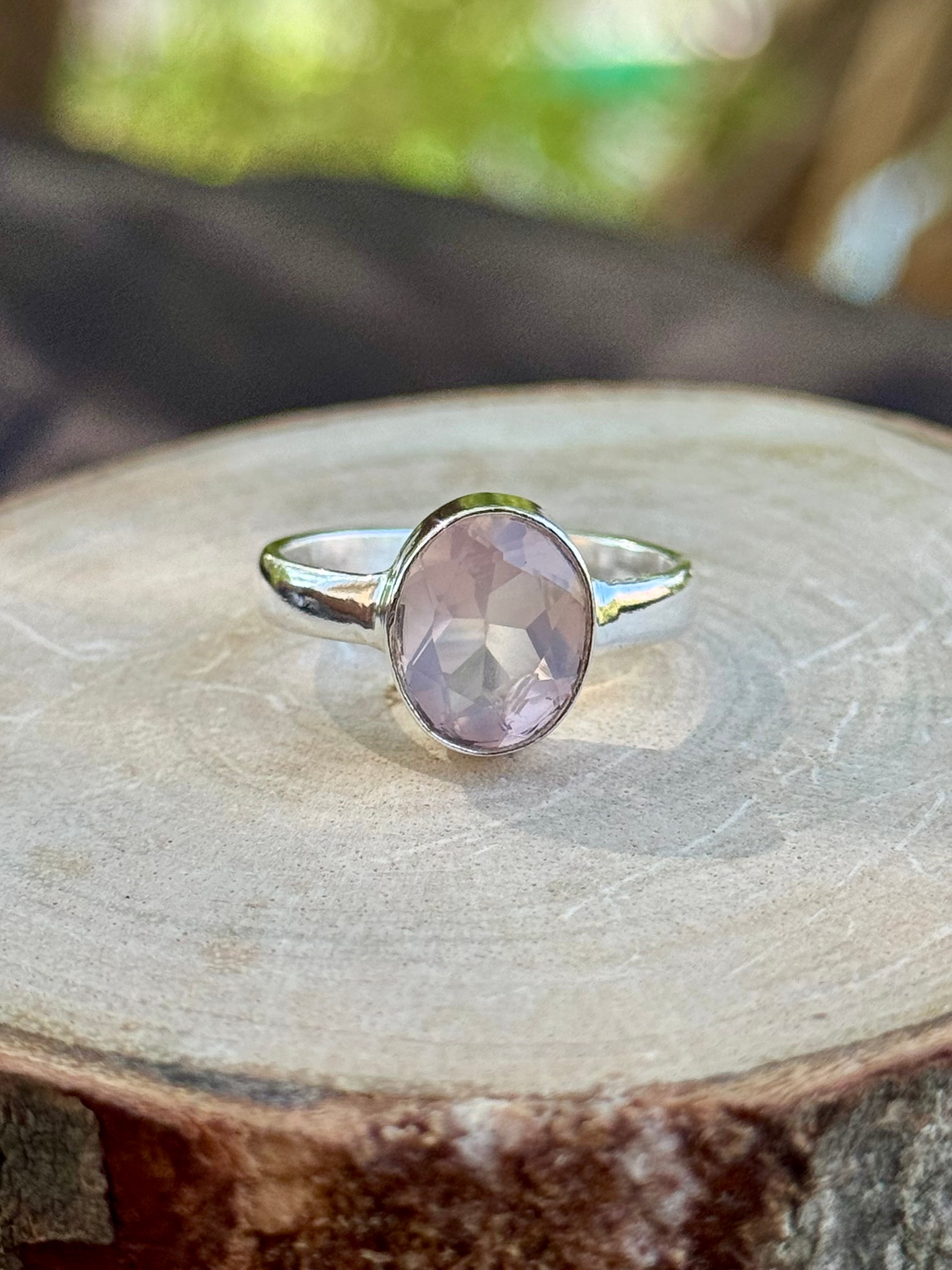 Rose Quartz Adjustable Ring