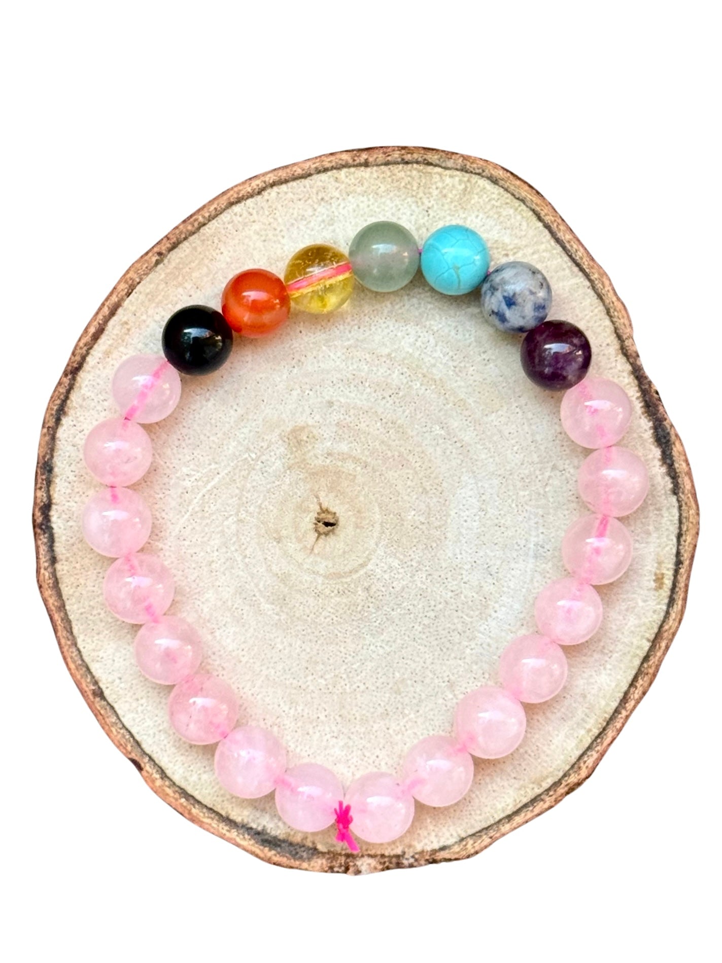 7 Chakra - Rose Quartz Bracelet