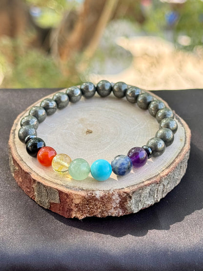 7 Chakra - Pyrite Bracelet