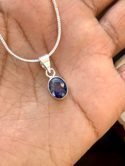 Blue Sapphire (Neelam) Pendant