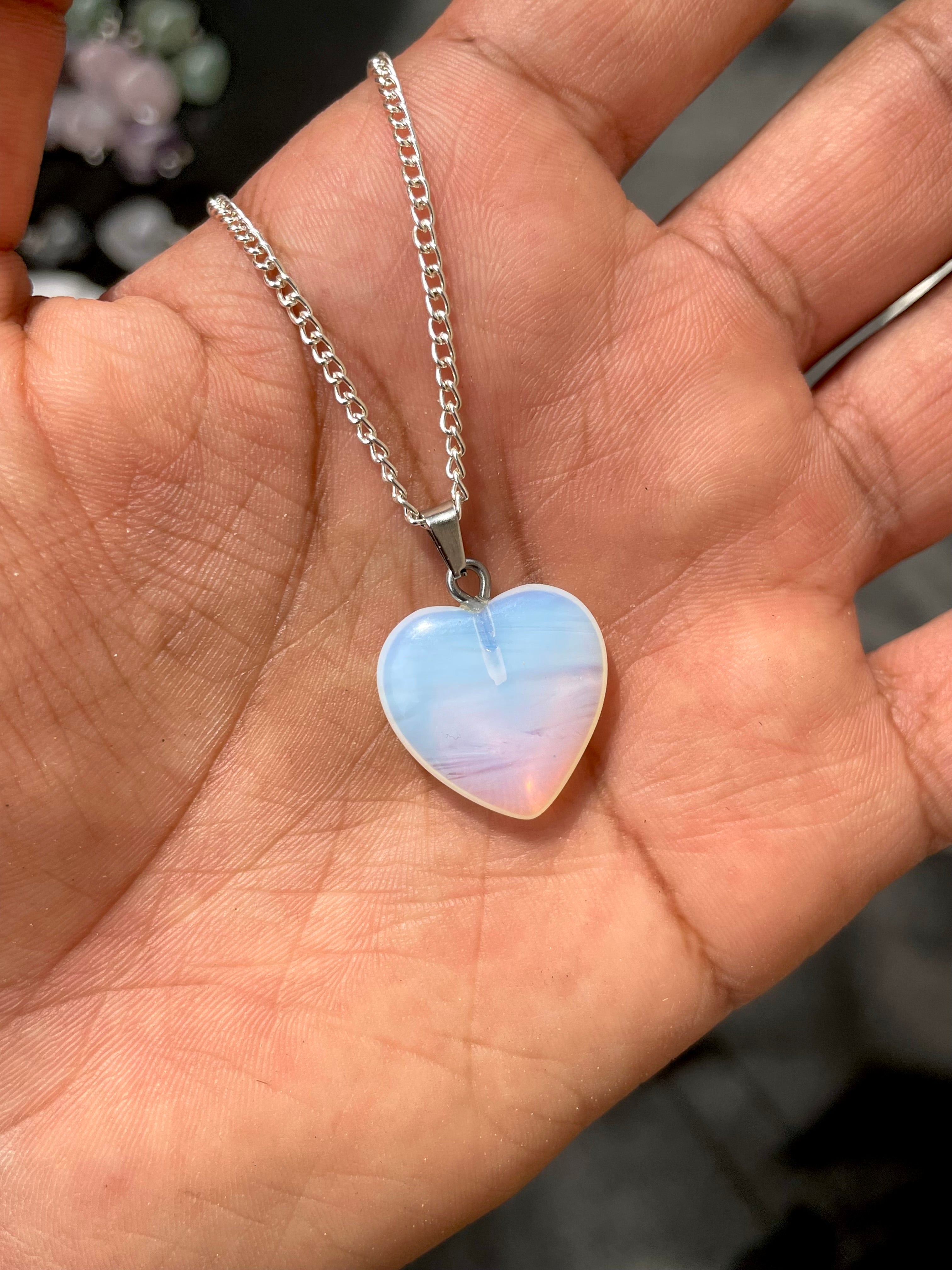 Opalite Heart Pendant