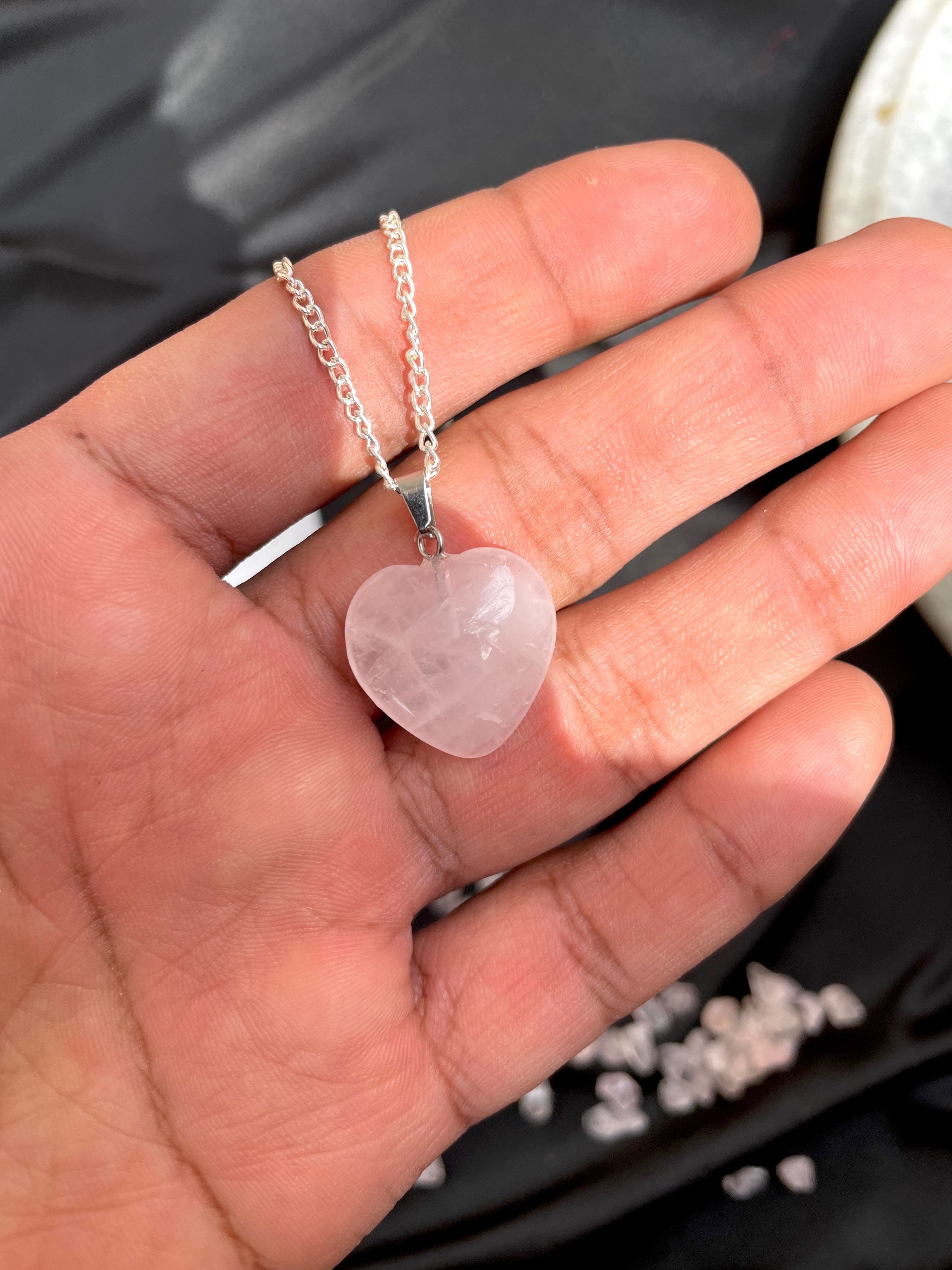 Rose Quartz Heart Pendant