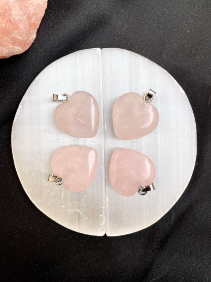 Rose Quartz Heart Pendant