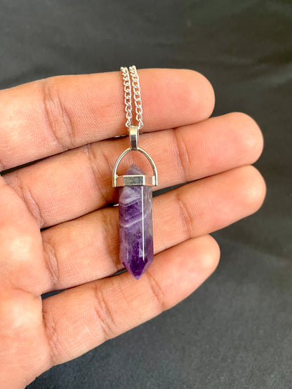 Amethyst Pencil Pendant