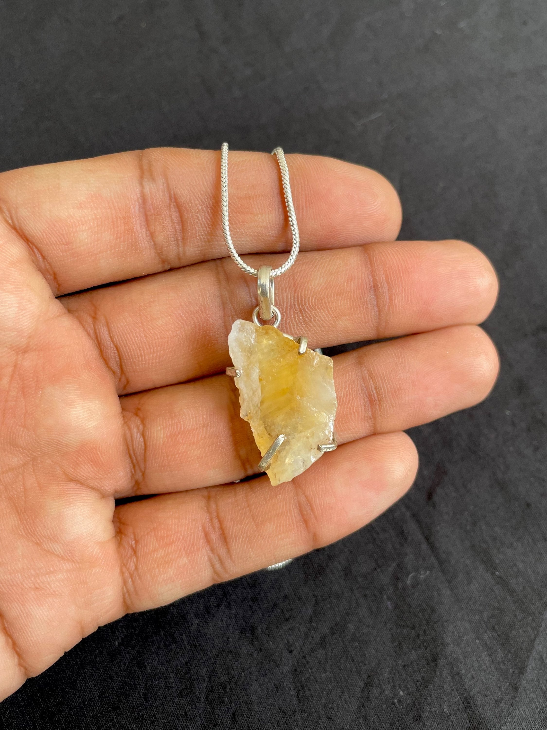 Raw Citrine Pendant