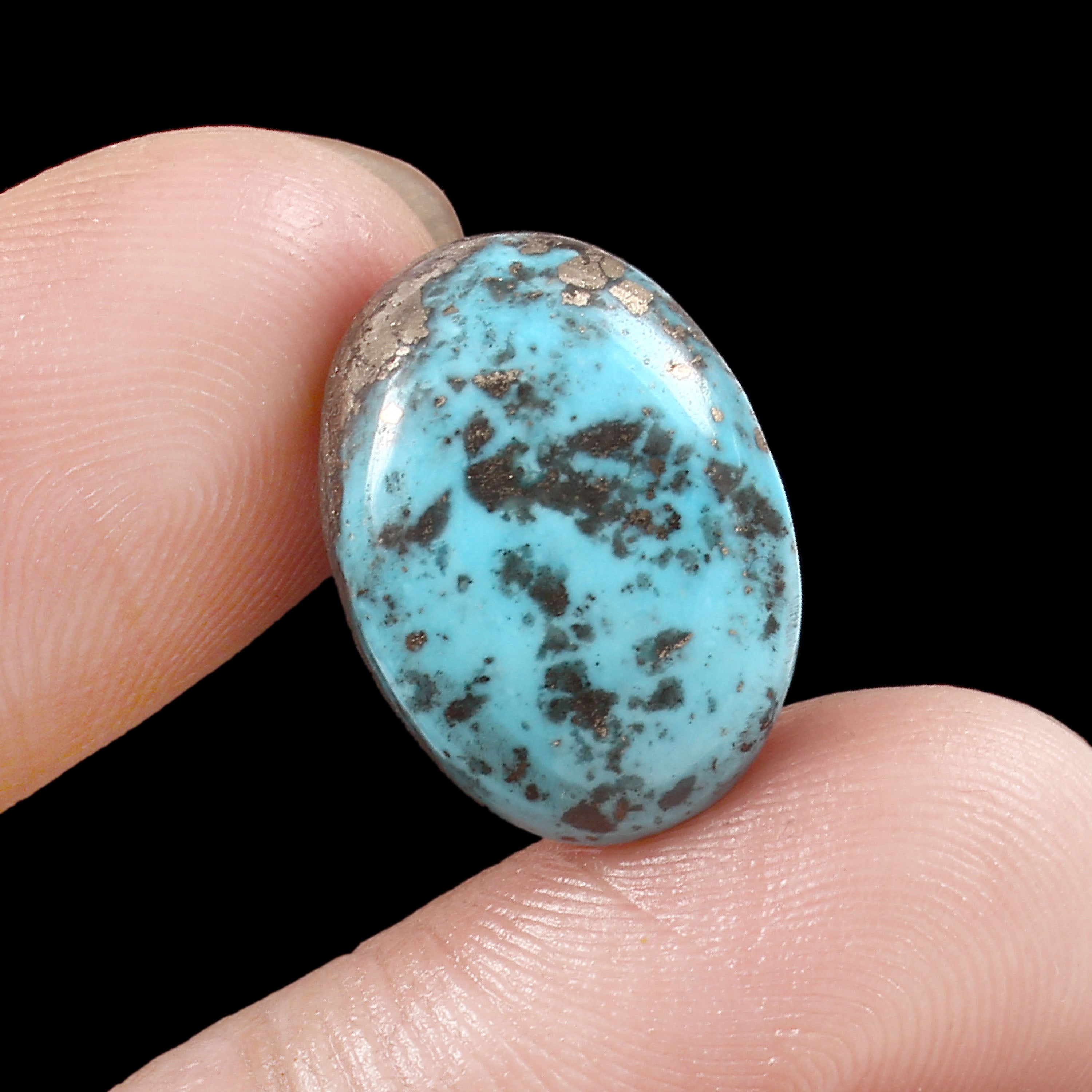 Irani Turquoise (Firoza) ( 16.2 Carat/ 17.77 Ratti)