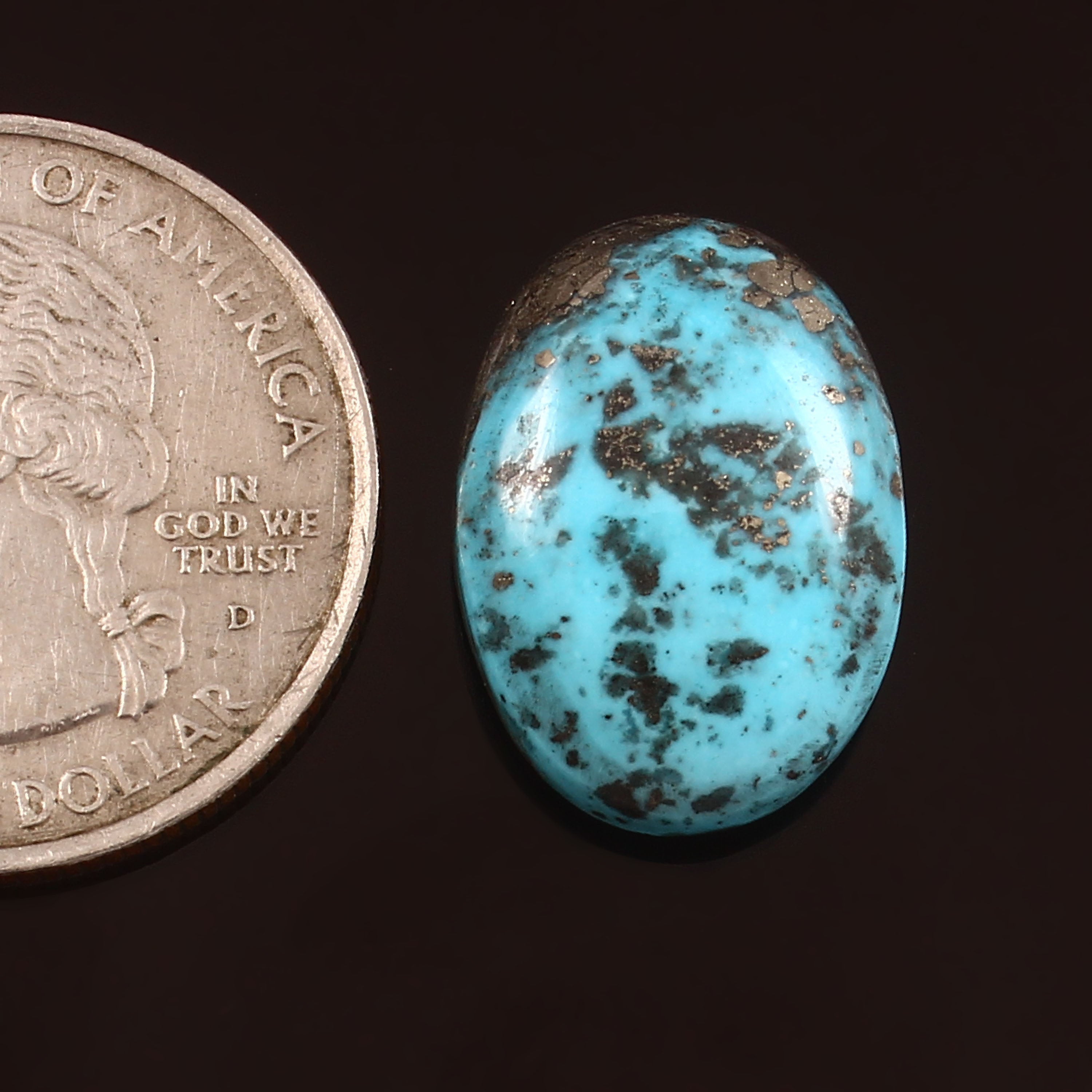 Irani Turquoise (Firoza) ( 16.2 Carat/ 17.77 Ratti)