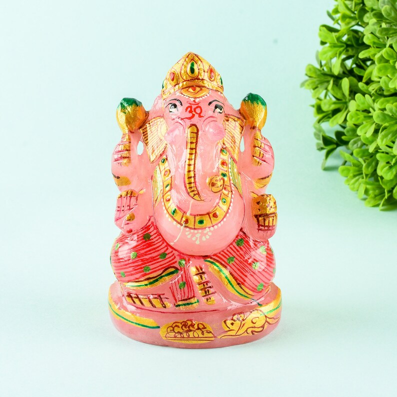 Lord Ganesha - Rose Quartz