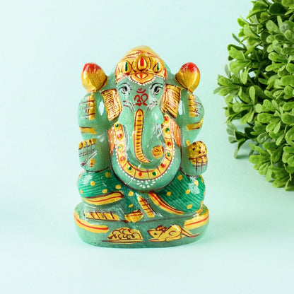 Lord Ganesha - Green Aventurine