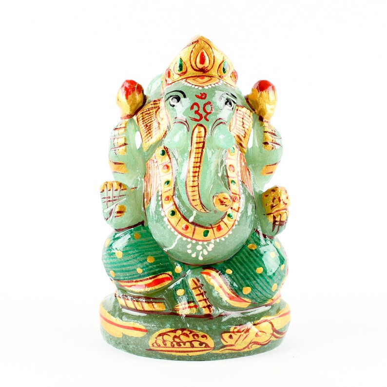 Lord Ganesha - Green Aventurine