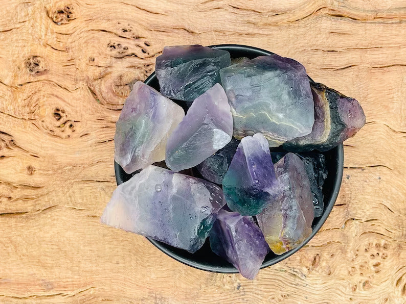 Raw Multi Fluorite Stone