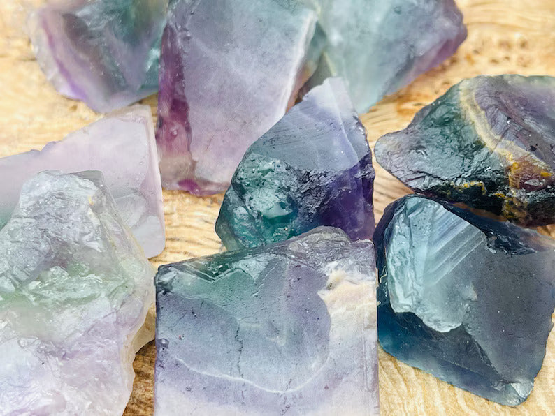 Raw Multi Fluorite Stone